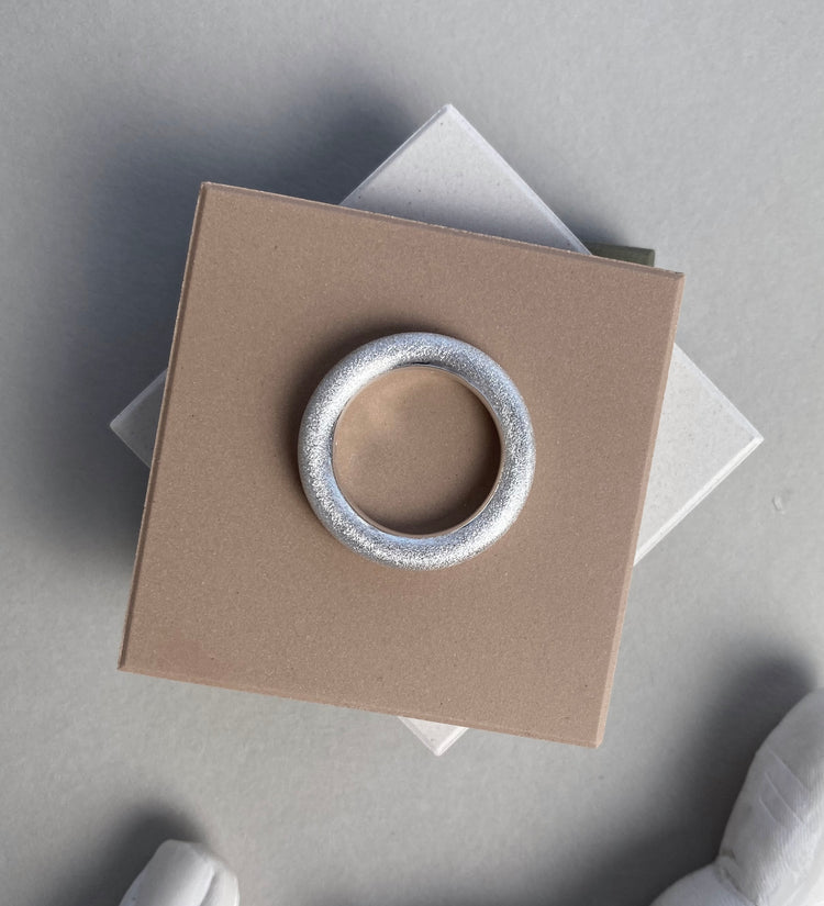 Mila Combo Silverring 4 mm, Frost | 925 silver