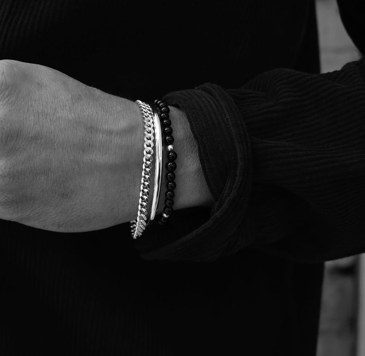 Geschenkset | Herrenschmuck Armband + Halskette Panzerkette