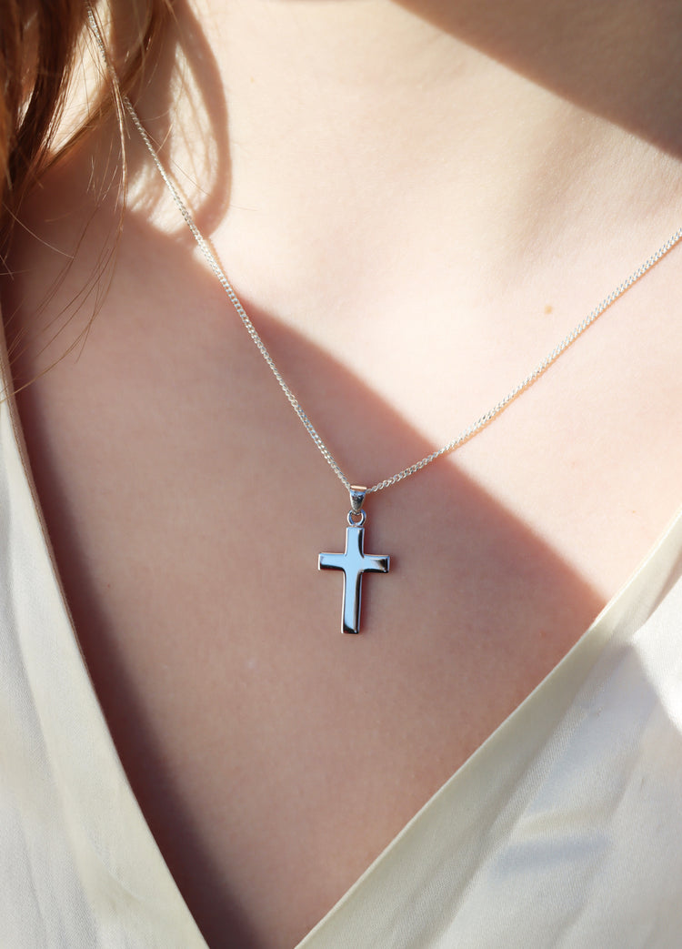 Halskette Plain Silberkreuz | 925 Silber