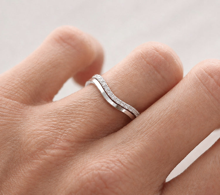 Line Verlobungsring Silber