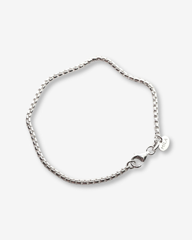 Mila Man Box Chain Armband | 925 silver