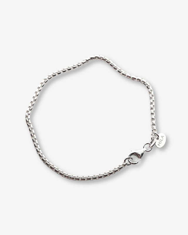 Mila Man Box Chain Armband | 925er Silber
