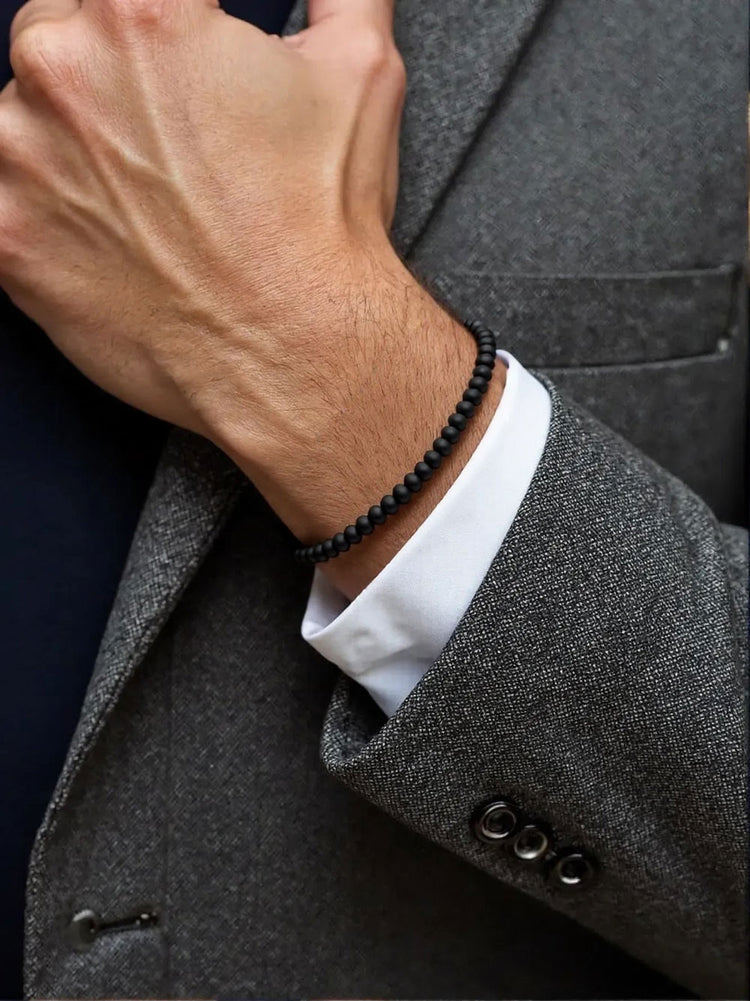 Mila Man Stenarmband, svart onyx