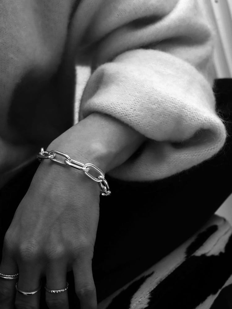 Chunky Chain Paperclip bracelet | 925 silver