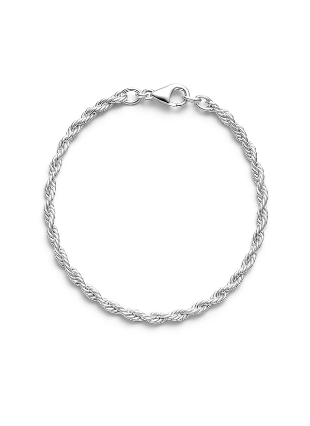 Armband med rope kedja i silver.