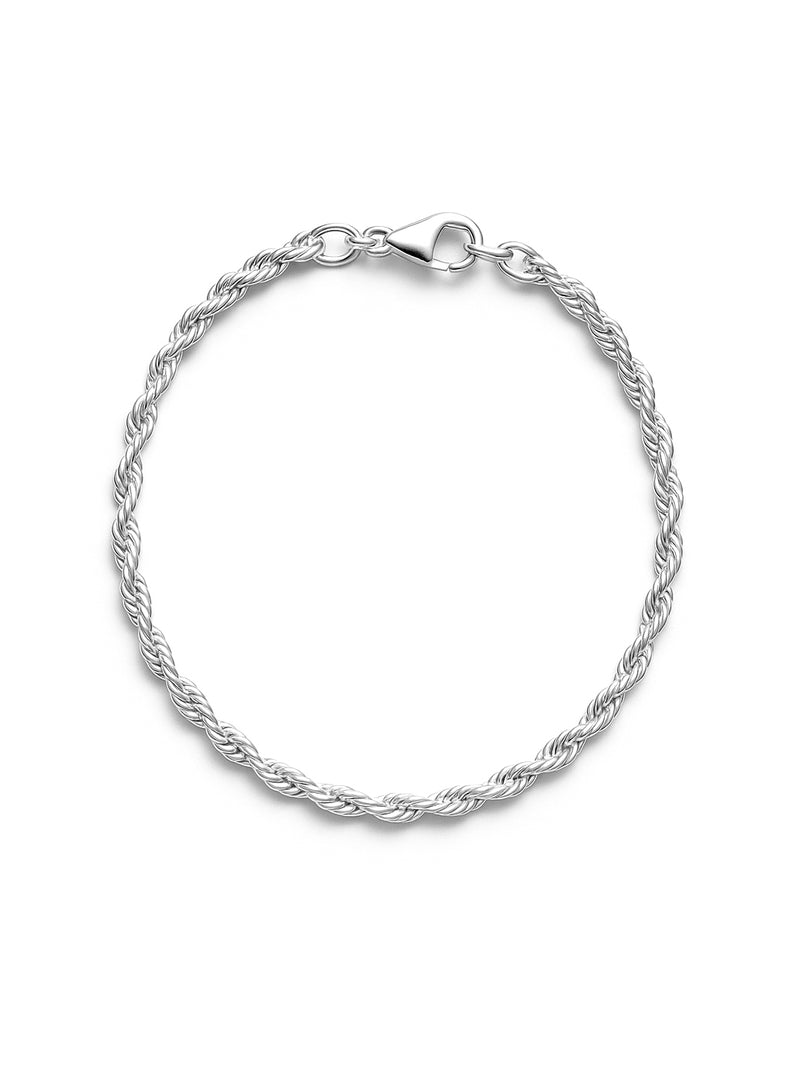 Armband med rope kedja i silver.