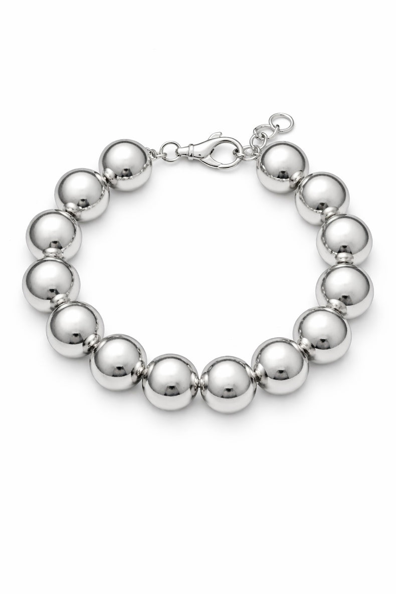 Silverarmband till dam med stora länkade kulor. Armband i äkta silver.