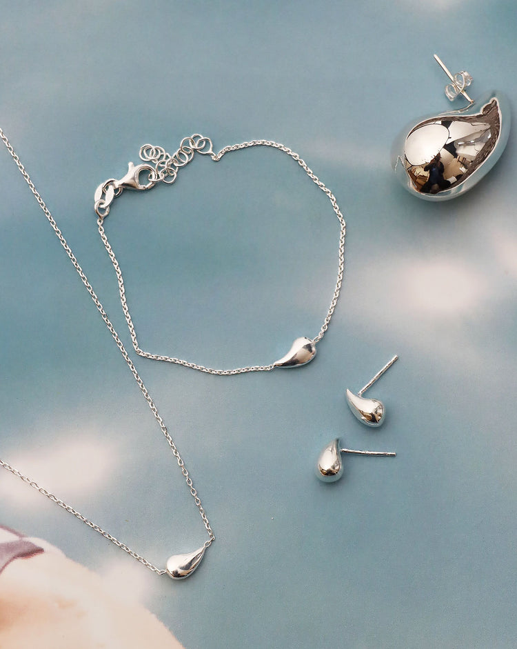 Drop Armband, silver