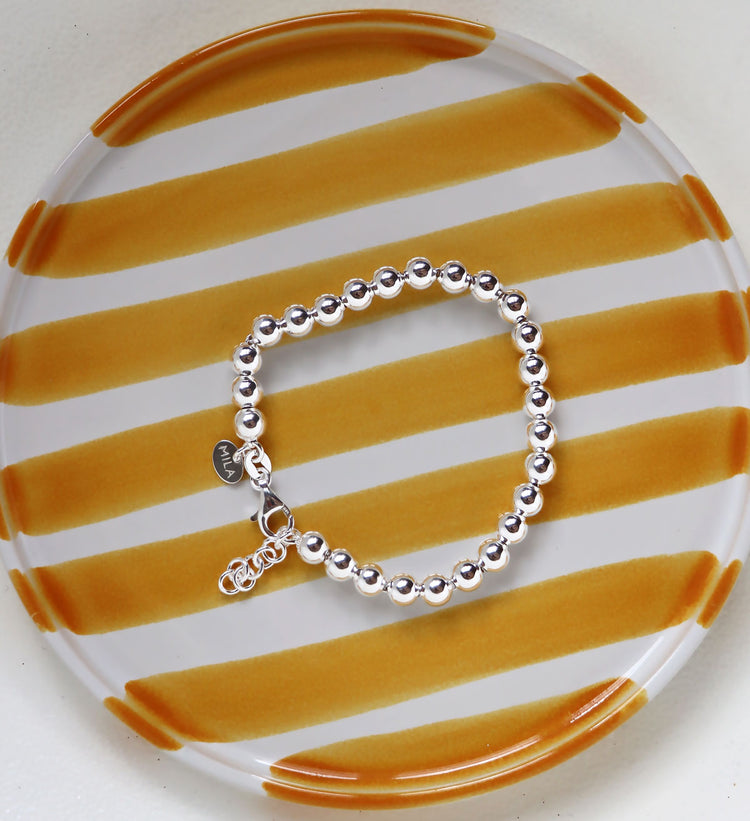 Silver Pearl Armband, silver