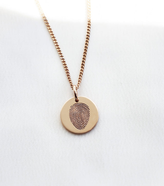 Berlock eget fingeravtryck, rund | 18k. guld