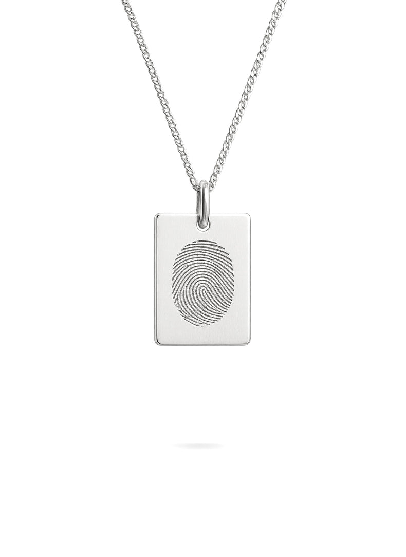 Berlock i 925 silver med eget graverat fingeravtryck.