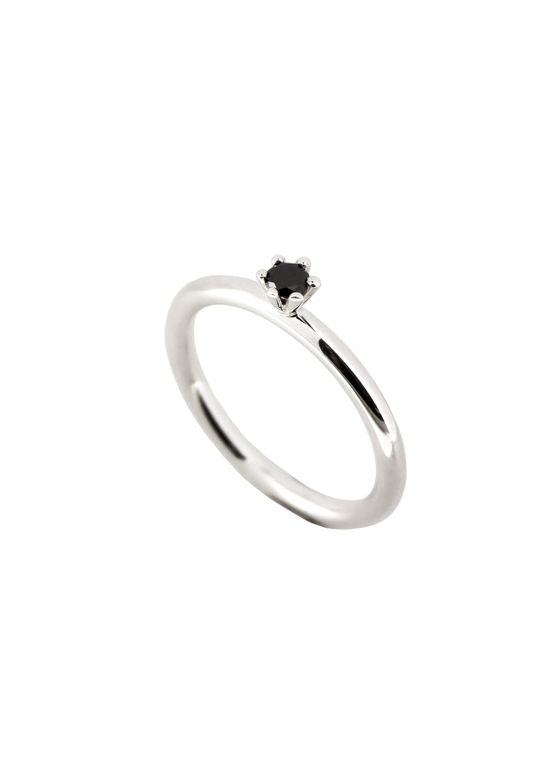 Julie Diamantring, Svart diamant 0,10 ct
