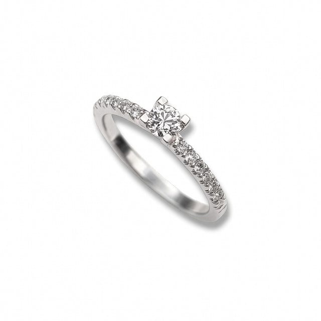 Monet Sidostensring 0,53 ct diamant | Vigsel / Förlovningsring