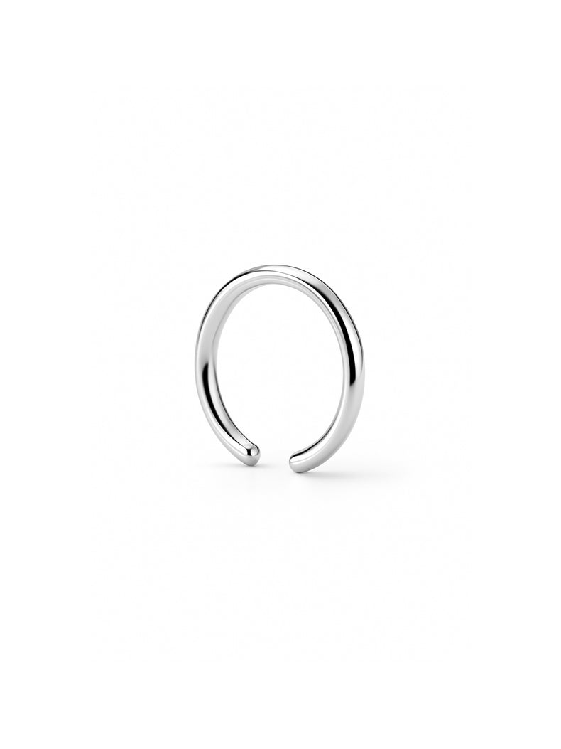 Schlichter dünner Ohrring, silber