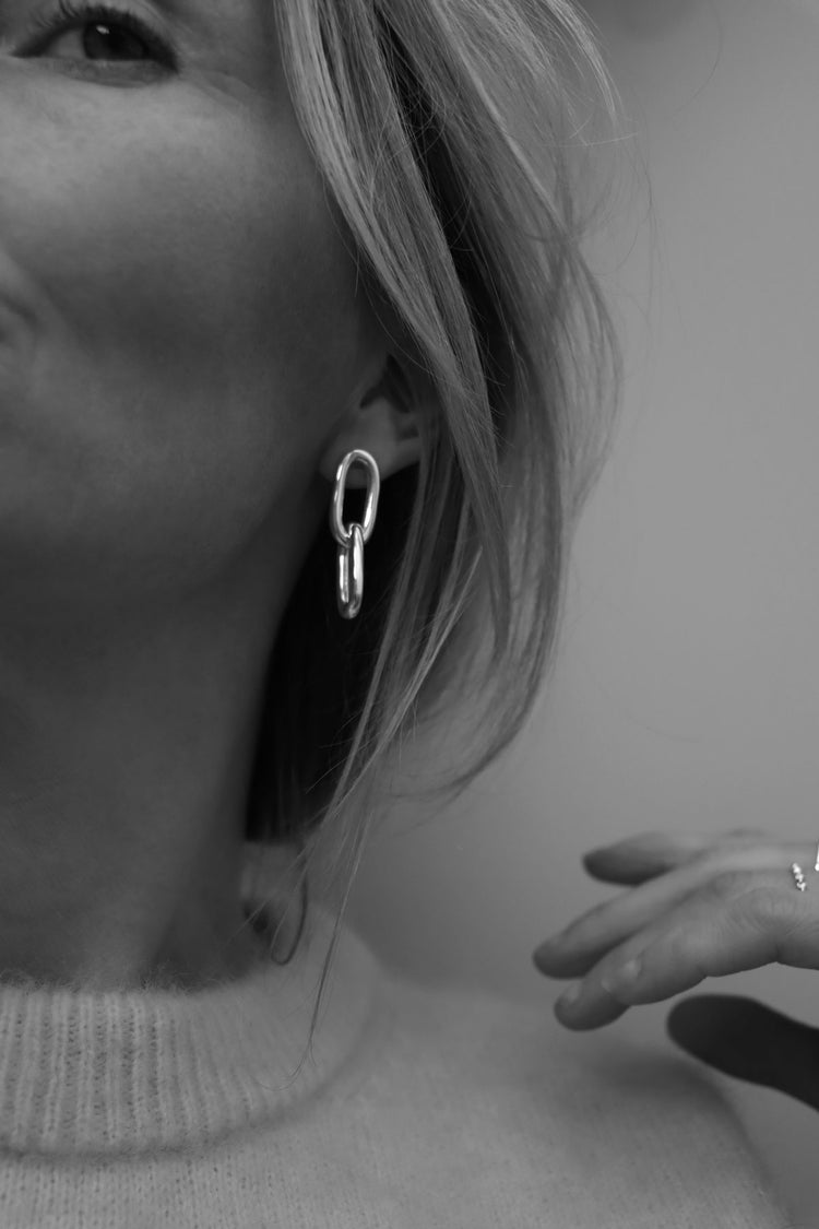 Chunky Paperclip Links, Ohrringe | 925er Silber