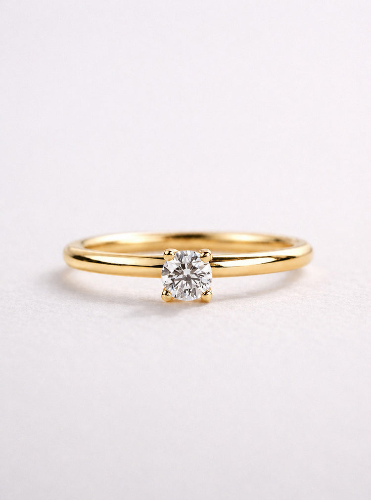 Axeline Diamantring, Vigsel / Förlovningsring | 18k. guld