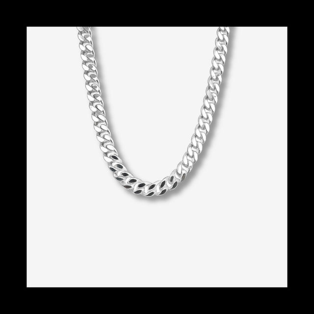 halsband till herr med 5 mm bred pansarkedja i äkta silver.