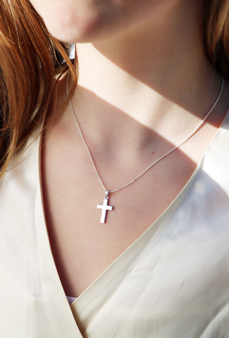 Halskette Plain Silberkreuz | 925 Silber