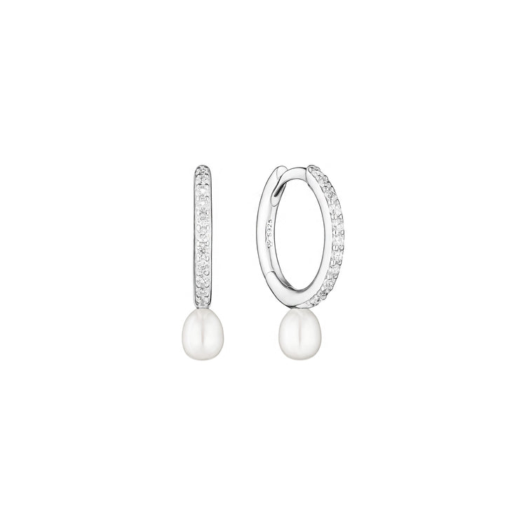 Kampanj! Sparkling Stone & Pearl Hoops