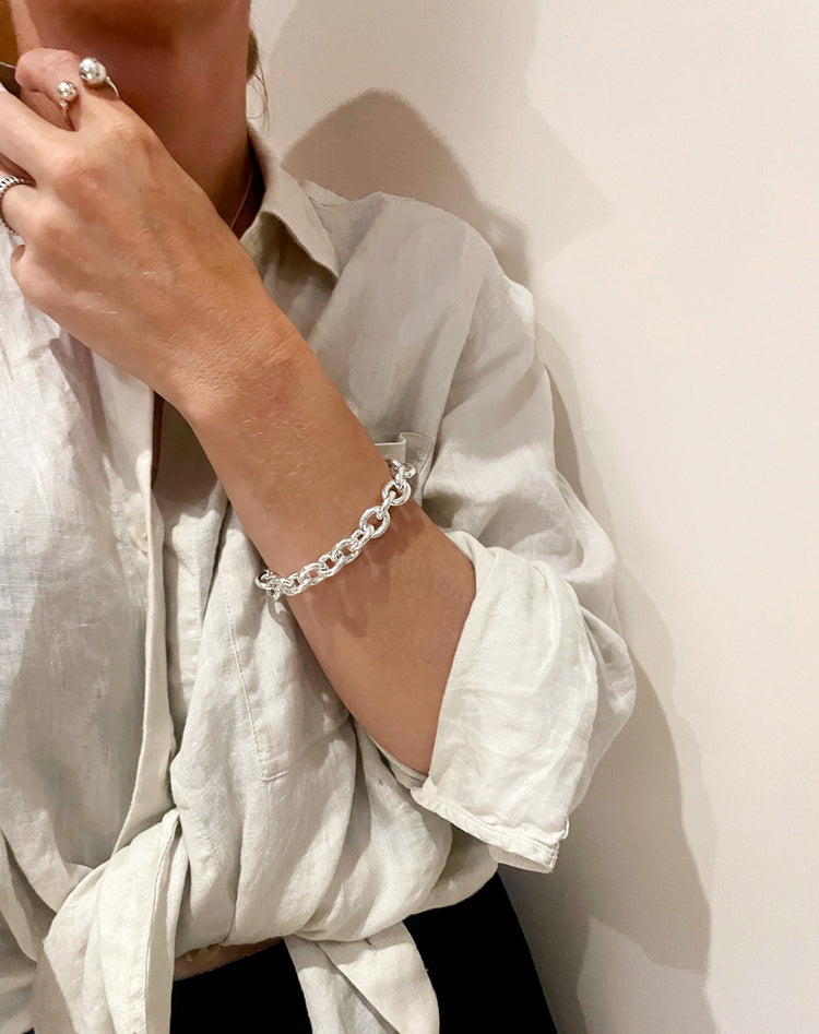 Chunky Chain Armband kedja 12 mm | 925 silver
