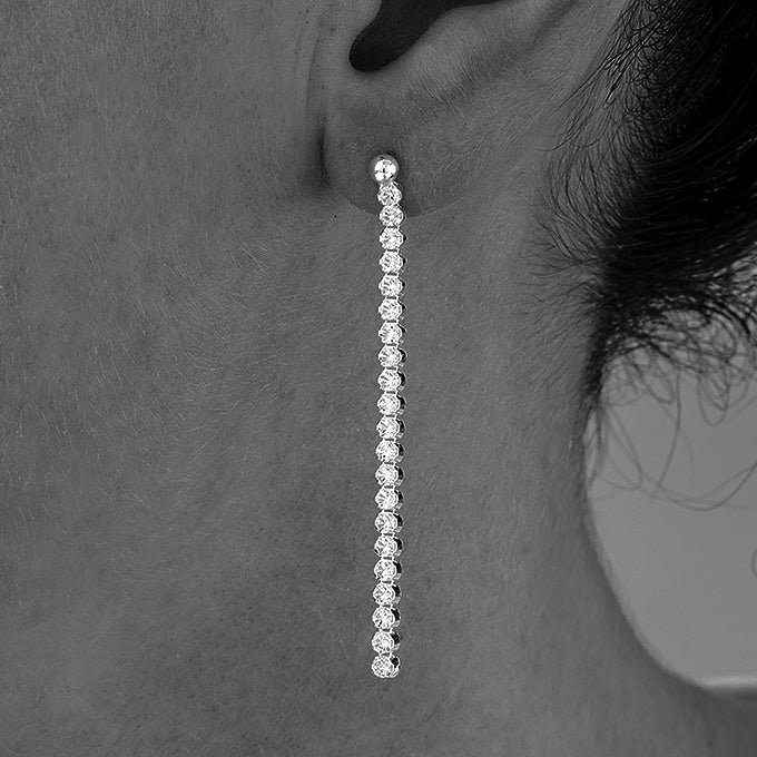 Long Crystal Line örhängen