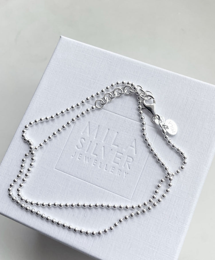 Kulkedja i silver med ställbar längd