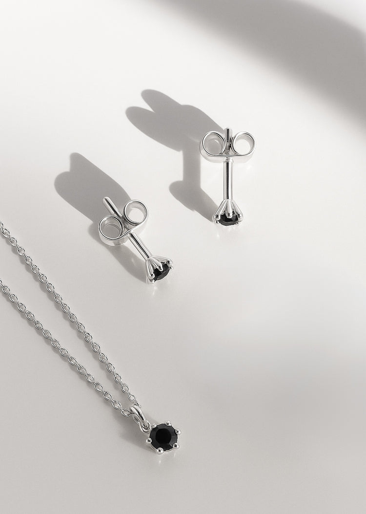 Julie Diamant-Ohrringe, schwarzen Diamanten, 0,10 ct