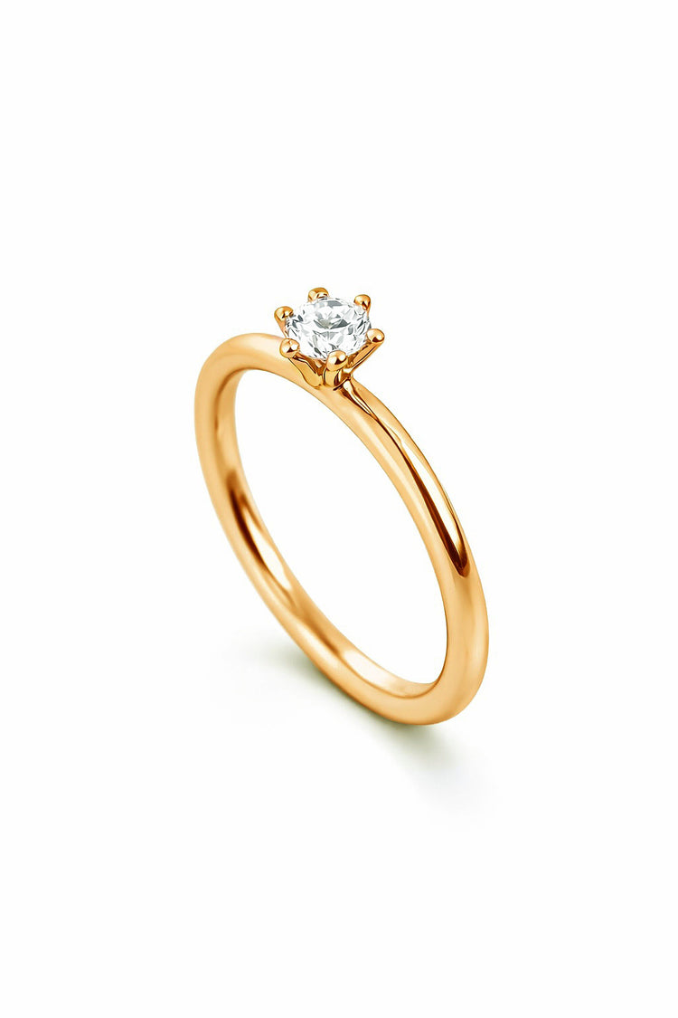 Julie 0,25 ct diamantring, Vigsel / Förlovningsring | 18k. guld