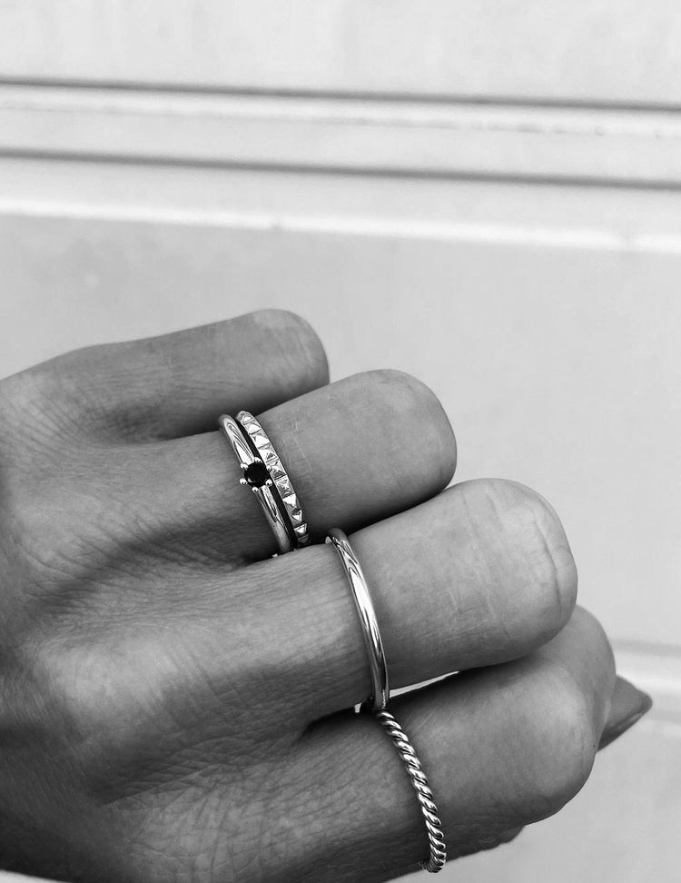 Mila Combo Thin Silberring, Peak