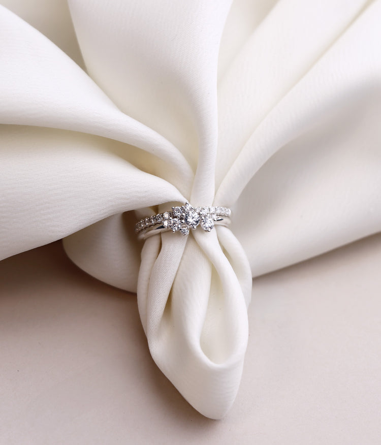 Celine Diamantring 0,36 ct, Vigselring / Förlovningsring | 18k. vitguld