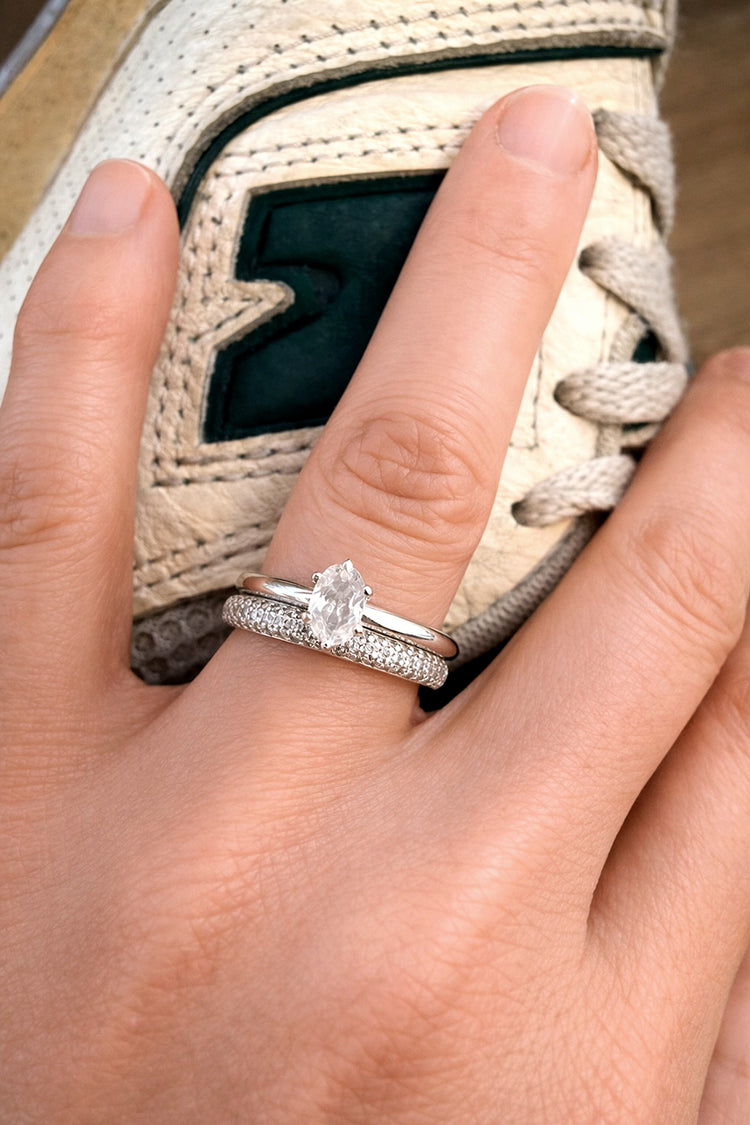 Star Pavéring Diamantring | 925 silver
