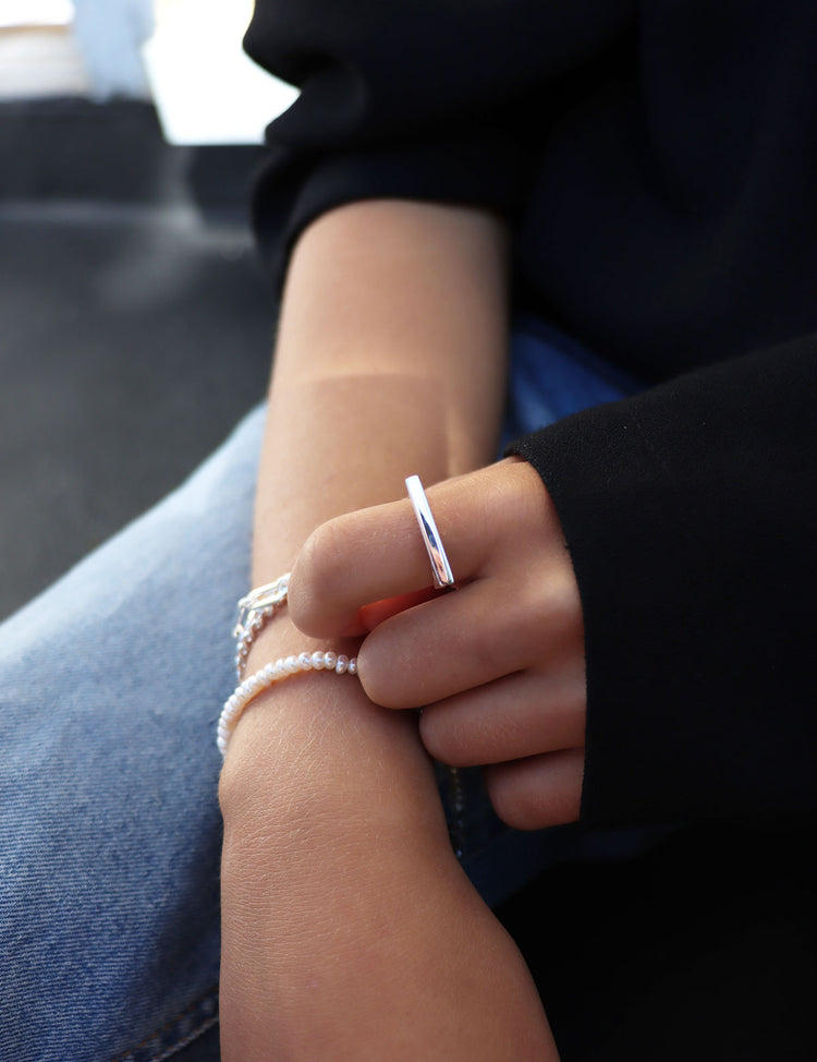 Ring aus blankem Silber