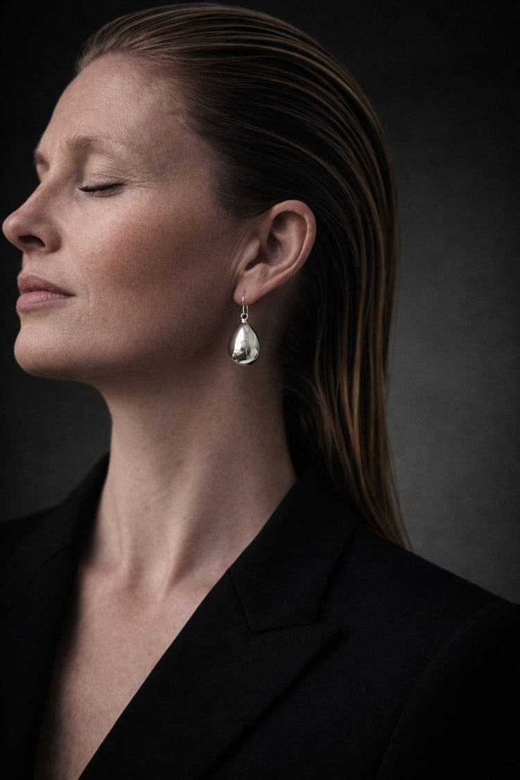 Hanging Large Drop earrings | 925 silver