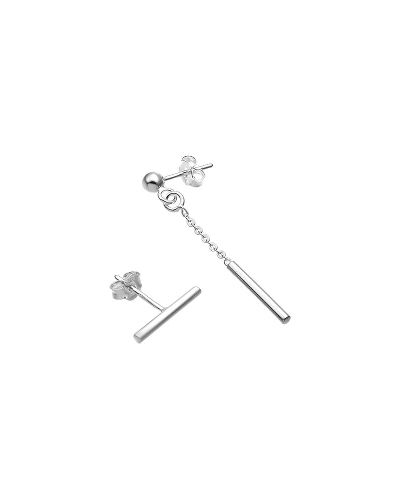 Rod Chain Silberohrringe