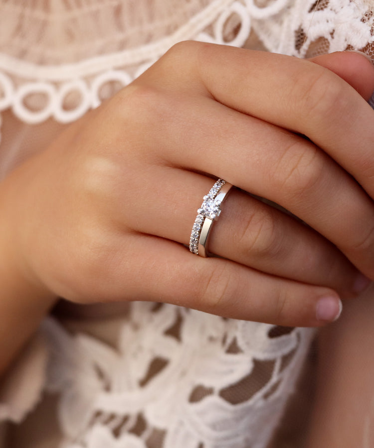 Monet 0,25 ct + Sienna Diamantringe | Trau- & Verlobungsringe Paar