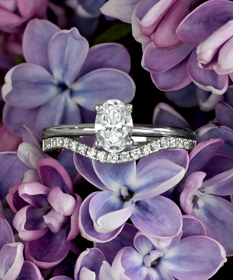 Line Alliansring Diamantring | 18k. Vitguld