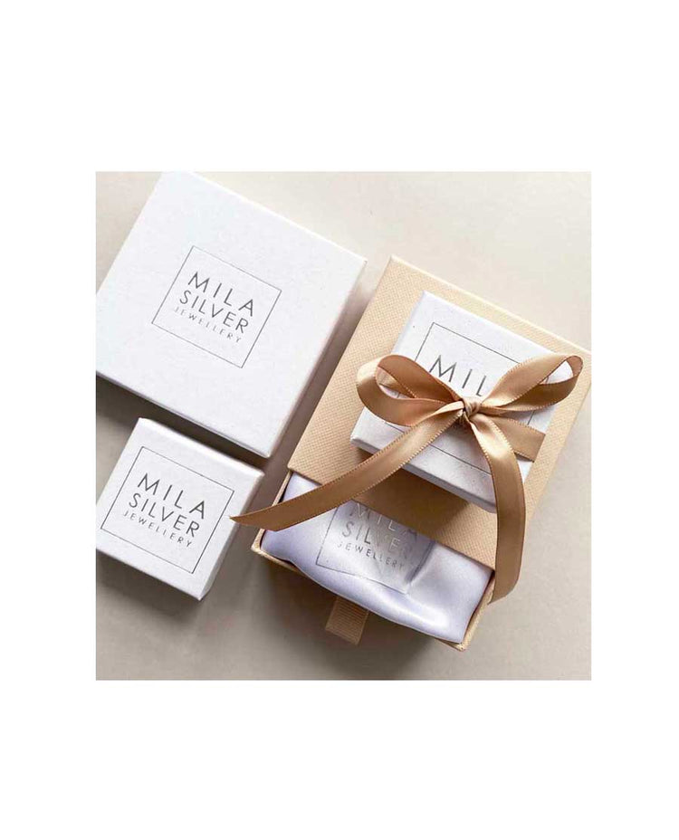 PLAIN Chunky Hoops, hamrat silver - Mila Silver