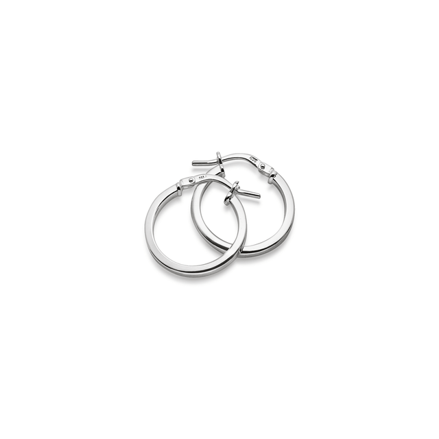 Silver hoops örhängen med ringar 18 mm, 925 silver.