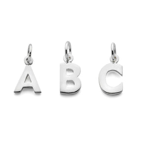 Bokstavsberlocker silver ABC.