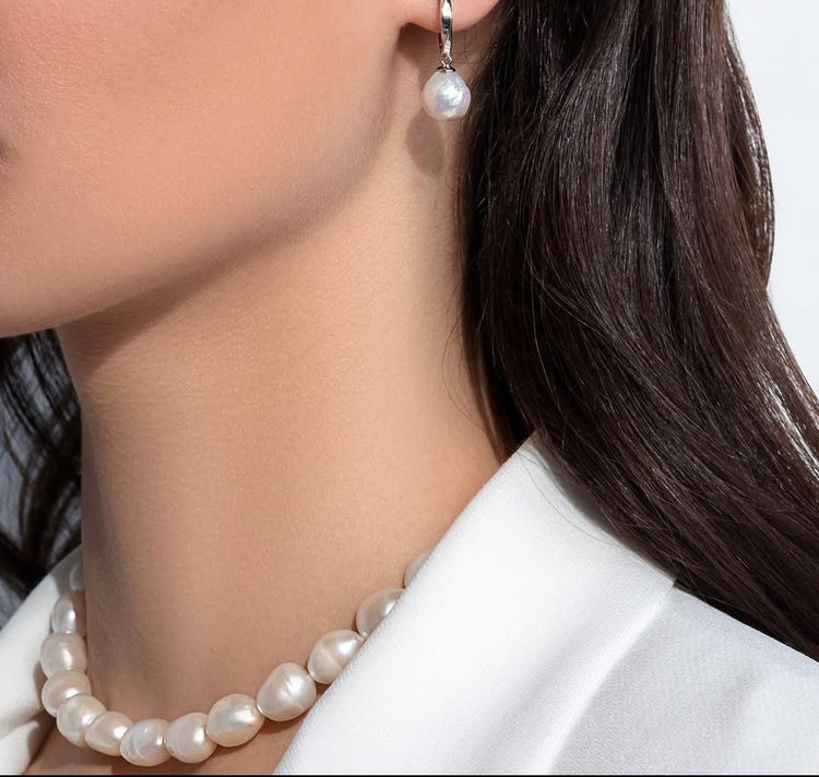 Pärlhalsband Barockpärlor, Large