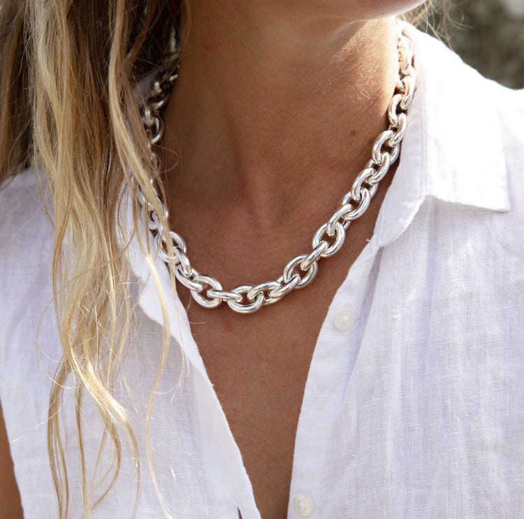 Mega Chunky Chain Halsband 14 mm | 925 silver