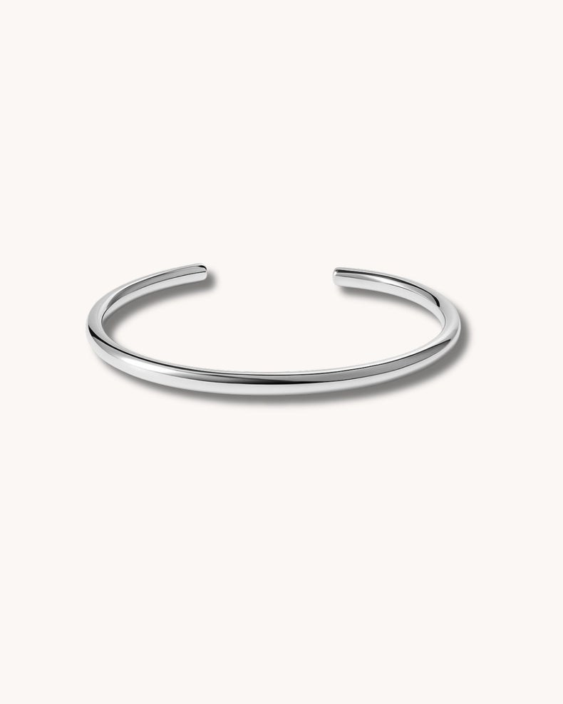 Plain Round Cuff Armband Dam, Gravyr valbart