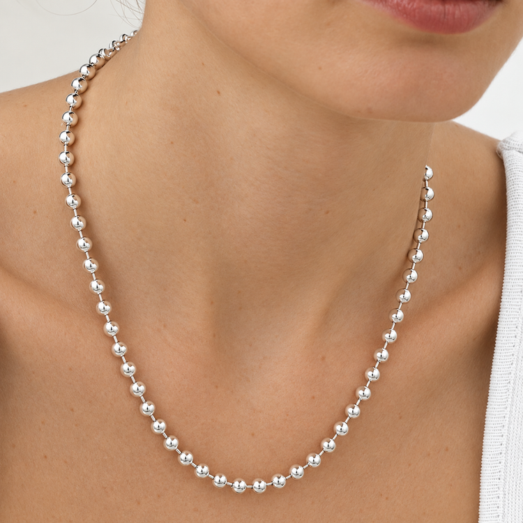 Bubble Chain halsband | Kulkedja 5 mm | 925 silver