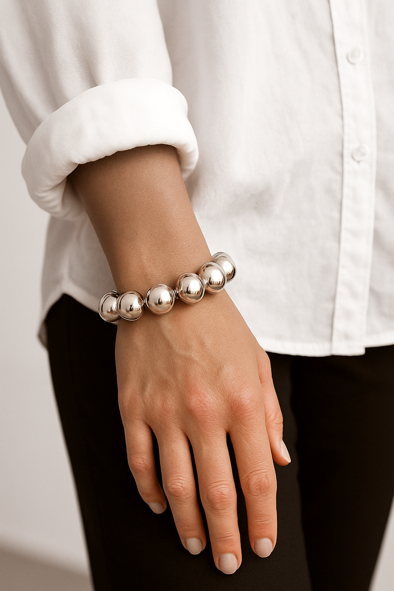 Happy Chunky Armband | 925 silver