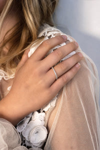 Sienna Alliansring, Diamantring Vigselring / Förlovningsring | 18k. vitguld
