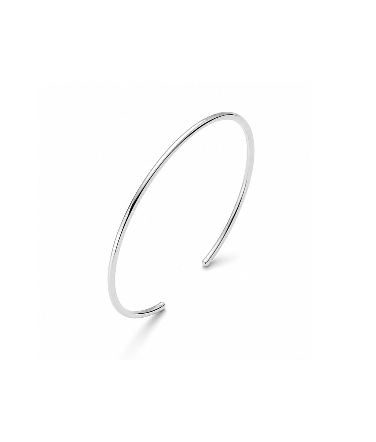 Plain Round Cuff Thin, armband | 925 silver