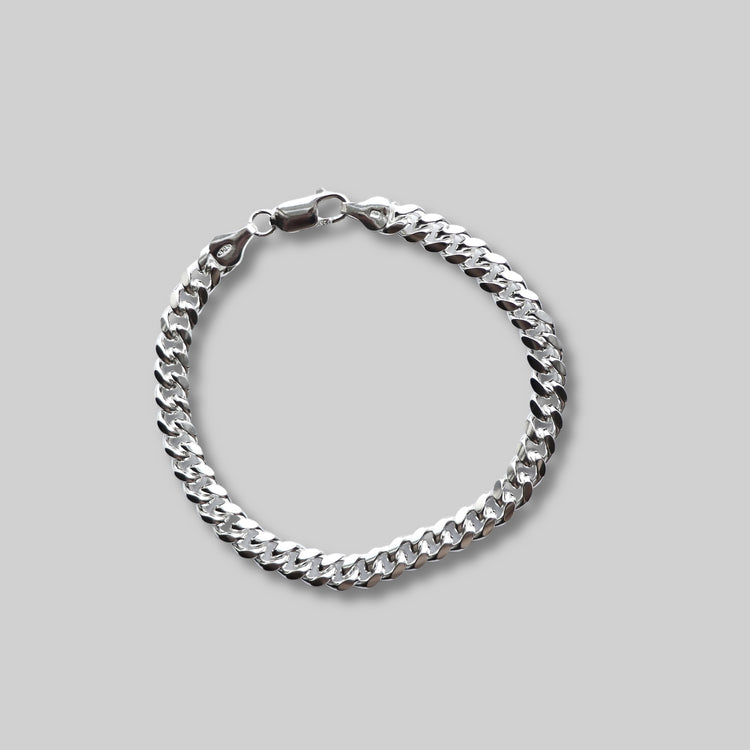 Mila Man Cuban, Armband Herr kedja silver, 7 mm