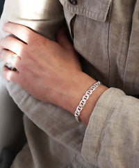 Mila Man Armband Marina Kedja, silver