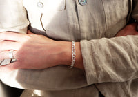 Mila Man Armband Marina Kedja, silver