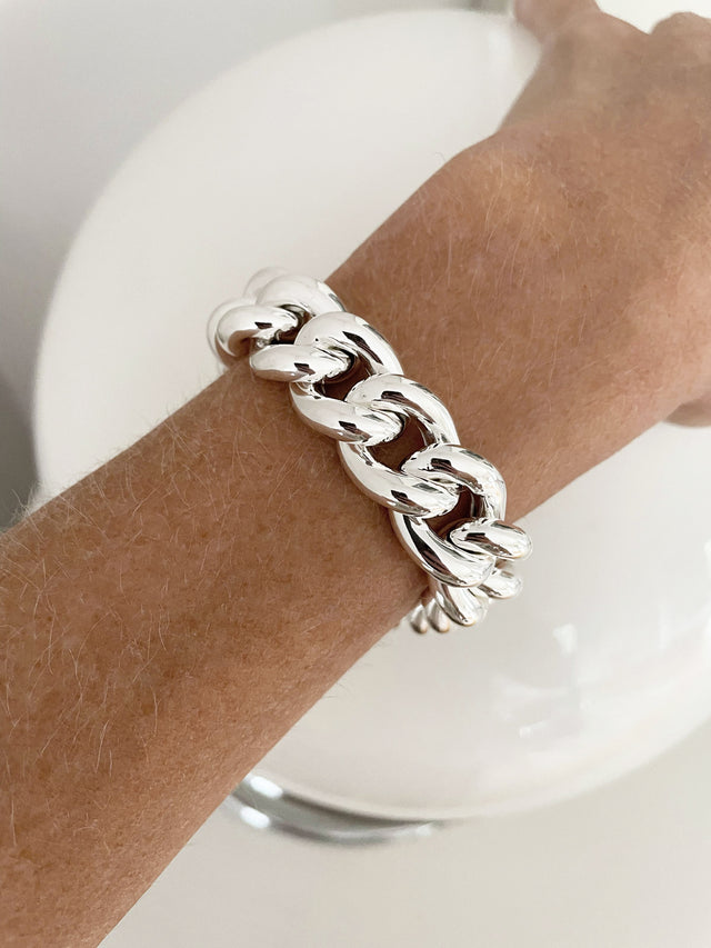 Mega chunky silverarmband med stor statement kedja i äkta silver. 